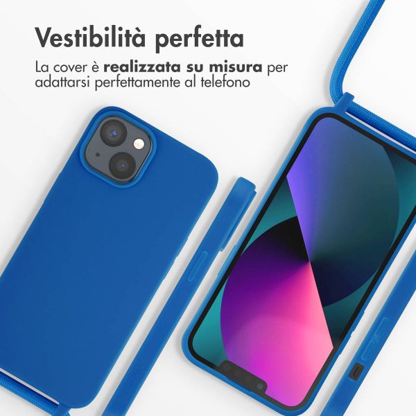 imoshion Cover in Silicone con Cordino Apple iPhone 14 - Blu
