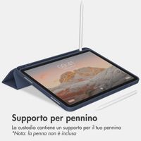 Accezz Cover a libro in silicone Smart Apple iPad Air 11 pollici (2026) M4 / (2025) M3 / (2024) M2 / Air 5 (2022) / Air 4 (2020) - Blu scuro