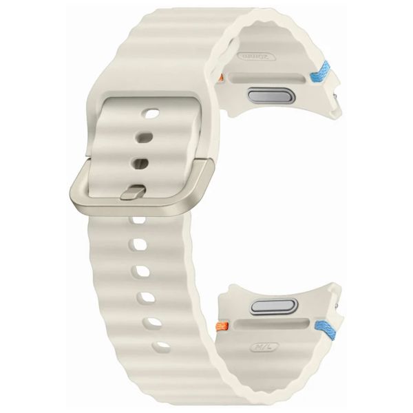 Samsung Cinturino Sport originale Samsung Galaxy Watch 4 / 5 / 6 / 7 / FE (20 mm) - Taglia M/L - Cream