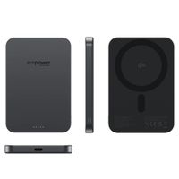 Empower by PanzerGlass Empower Bank Powerbank 5.000 mAh - Powerbank wireless - MagSafe e Qi2 - Space Black