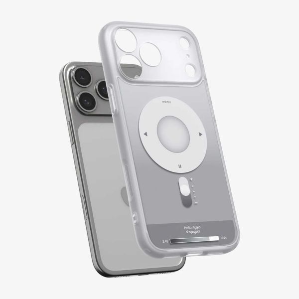 Spigen Cover Posteriore Ultra Ibrida con MagSafe Apple iPhone 17 Pro Max - Clear Silver