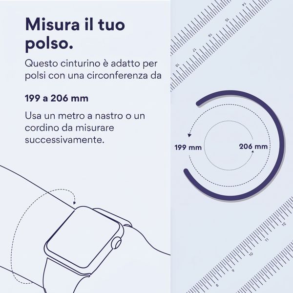 Apple Cinturino Solo intrecciato Apple Watch | 44/45/46/49 mm - Taglia 12 - Light Blue