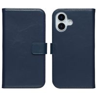 Selencia Cover a libro in vera pelle Apple iPhone 17 - Blu