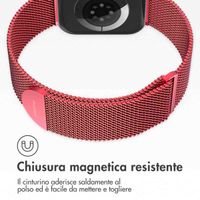 imoshion Cinturino milanese magnetico Apple Watch | 38/40/41/42 mm - Taglia M - Rosso