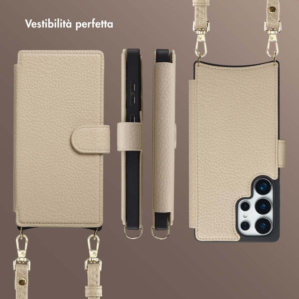 Selencia Cover Riva con MagSafe e cordino Samsung Galaxy S25 Ultra - Beige