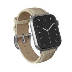 Burga Cinturino in vera pelle  - Apple Watch | 44/45/46/49 mm / Attacco universale 20 mm - Buttermelt / Silver