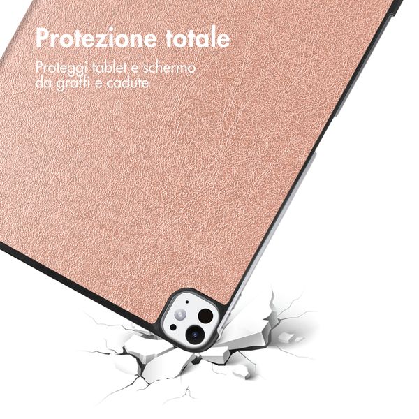 imoshion Cover a libro Trifold Apple iPad Pro 11 (2025) M5 / (2024) M4 - Oro rosa