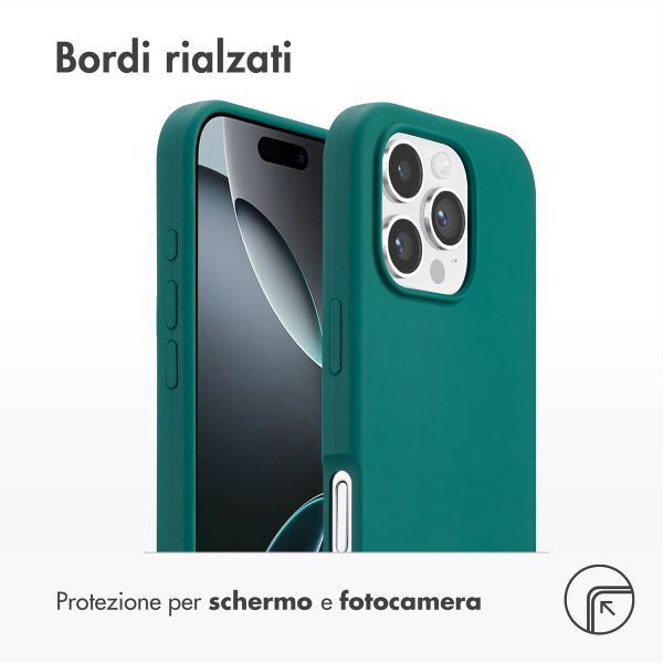 Accezz Cover in silicone liquido con MagSafe Apple iPhone 16 Pro - Forest Green