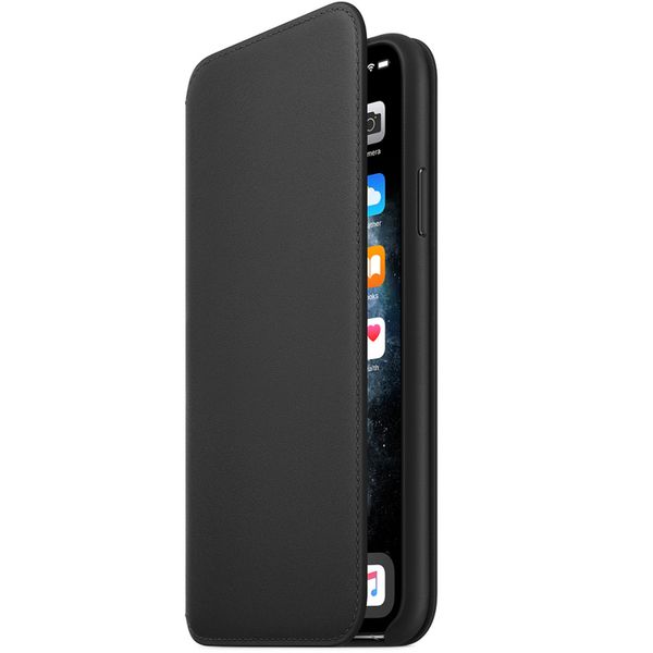 Apple Cover a libro in Pelle con Chiusura Apple iPhone 11 Pro Max - Nero