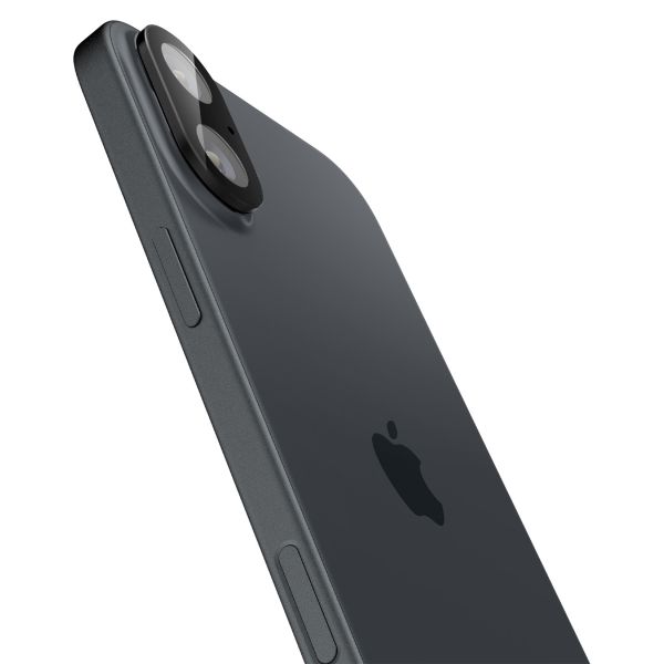 Spigen Optik Lens Protector - Protezione completa della fotocamera (confezione da 2) per Apple iPhone 16 / 16 Plus - Black