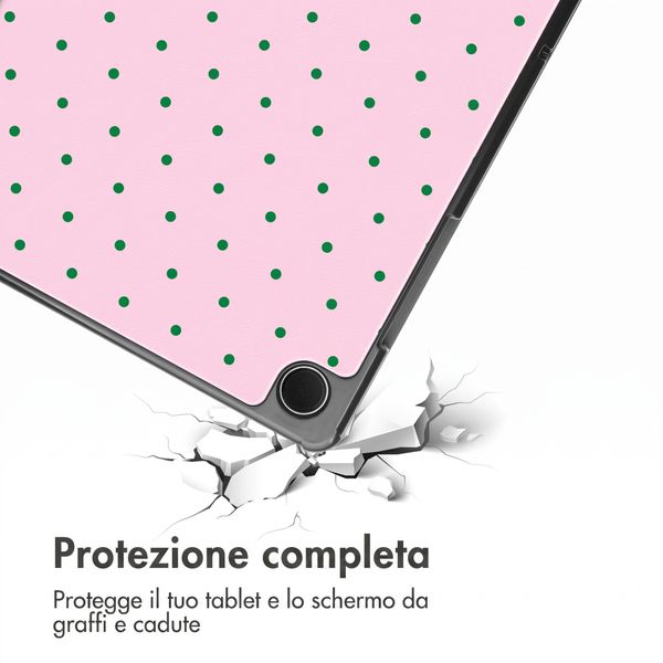 imoshion Cover Trifold Design Samsung Galaxy Tab A11 Plus / A9 Plus - Happy Dots