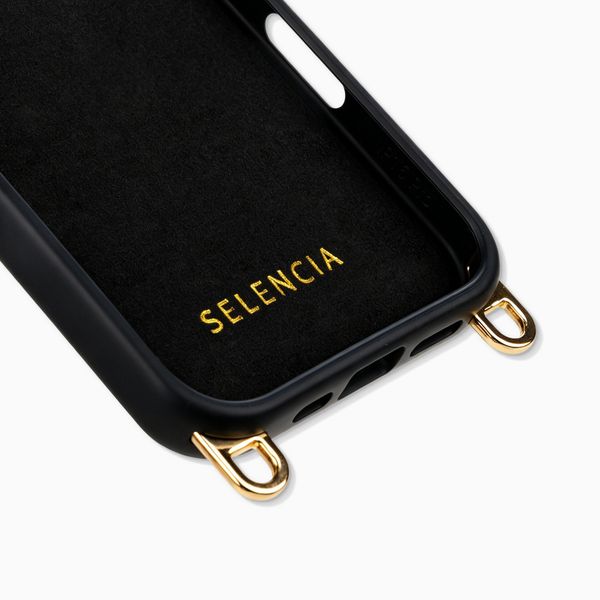 Selencia Cover posteriore Rivièra con MagSafe con ganci rimovibili Apple iPhone 16 Pro - Velvet Black