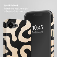 Selencia Cover posteriore Vivid con MagSafe Apple iPhone 17e / 16e - Art Wave Black