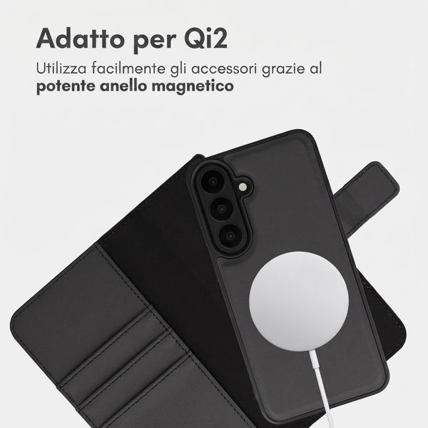 imoshion Cover a libro di lusso 2-in-1 rimovibile Samsung Galaxy S26 FE - Nero