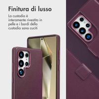 Accezz Cover in pelle 2 in 1 con MagSafe Samsung Galaxy S25 Ultra - Heath Purple