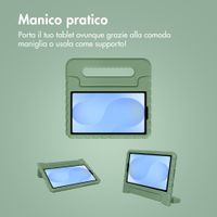 imoshion Cover Posteriore Kidsproof con Maniglia Samsung Galaxy Tab A11 / A9 8.7 pollici - Olive Green