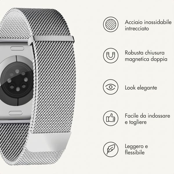 imoshion Milanees magnetisch bandje Apple Watch | 38/40/41/42 mm - Zilver