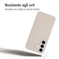 Accezz Cover in silicone liquido con MagSafe Samsung Galaxy S26 FE - Stone
