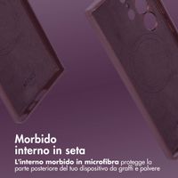 Accezz Cover in Pelle con MagSafe Samsung Galaxy S24 Ultra - Heath Purple