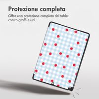 imoshion Cover Trifold Design Apple iPad 9 (2021) 10.2 pollici / iPad 8 (2020) 10.2 pollici / iPad 7 (2019) 10.2 pollici - Cherry Check