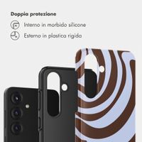 Selencia Cover Posteriore Vivid Samsung Galaxy S25 - Dream Swirl Chocolate