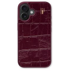 iDeal of Sweden Cover posteriore in pelle vegana MagSafe Apple iPhone 16 - Fine Wine Croco