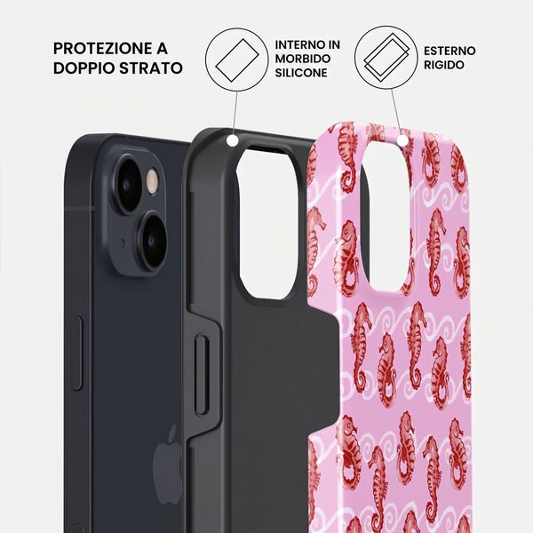 Burga Cover Posteriore Resistente con MagSafe Apple iPhone 14 - Coral Reef