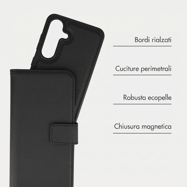 imoshion Cover a libro di lusso 2-in-1 rimovibile Samsung Galaxy A17 (5G) / (4G) - Nero