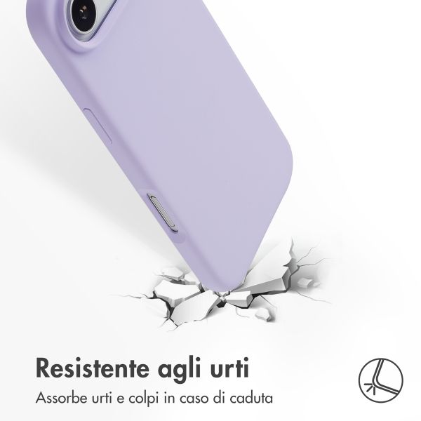 Accezz Cover in silicone liquido con MagSafe Apple iPhone Air - Viola