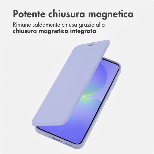 imoshion Bookcase trasparente con MagSafe Samsung Galaxy A37 (5G) - Lilla