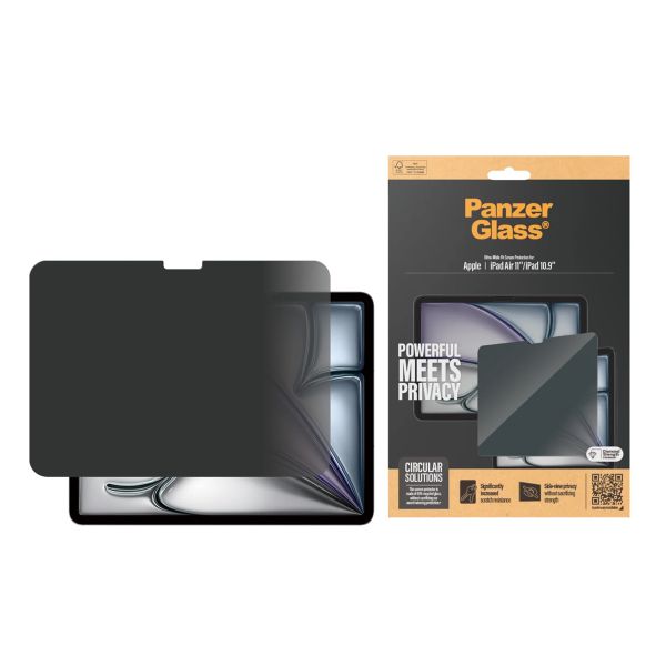 PanzerGlass Vetro temperato privacy Ultra-Wide Fit Apple iPad Air 11 pollici (2026) M4 / (2025) M3 / (2024) M2 / iPad 11 (2025) A16 / iPad 10 (2022)