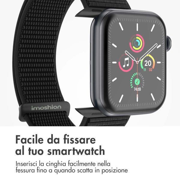 imoshion Cinturino in nylon Apple Watch | 38/40/41/42 mm - Nero