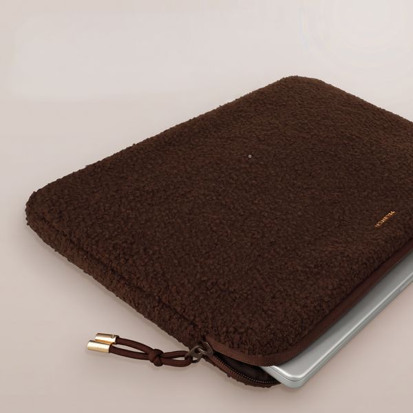 Selencia Cover laptop teddy 15-16 pollici - Choco Brown