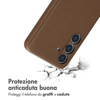 Accezz Cover in Pelle con MagSafe Samsung Galaxy S25 - Marrone caffè