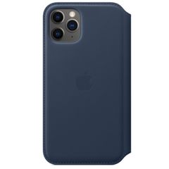 Apple Cover a libro in Pelle con Chiusura Apple iPhone 11 Pro - Deep Sea Blue