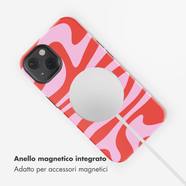 Selencia Cover posteriore Vivid con MagSafe Apple iPhone 13 - Dream Swirl Pink