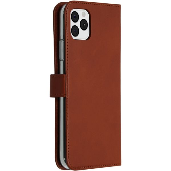 Selencia Cover a libro in vera pelle Apple iPhone 11 Pro Max - Marrone chiaro