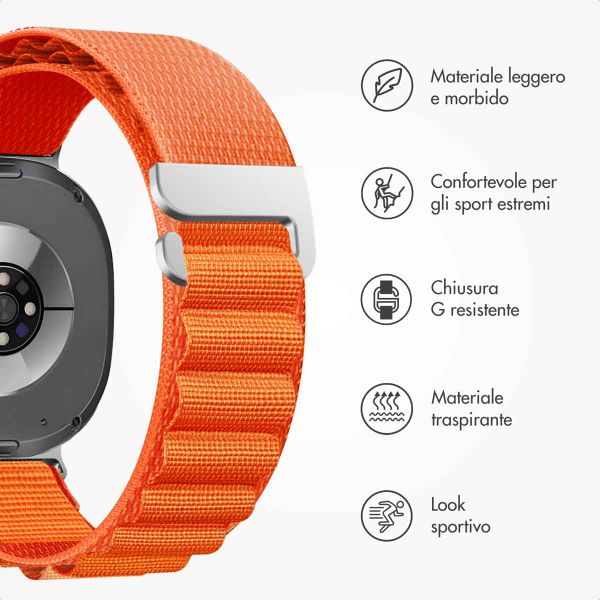 imoshion Cinturino in nylon Alpine Samsung Galaxy Watch 8 (40/44mm) / Classic (46mm) - Arancio