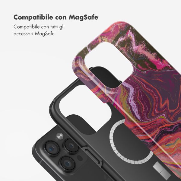 Selencia Cover posteriore Vivid con MagSafe Apple iPhone 15 Pro - Marble Purple