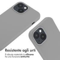 imoshion Cover in Silicone con Cordino Apple iPhone 15 - Grigio chiaro