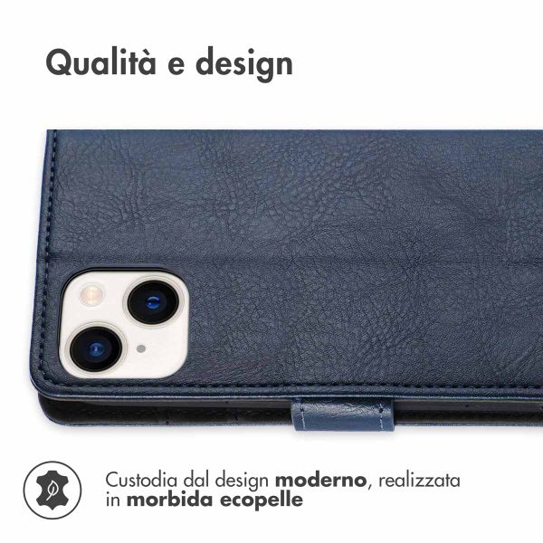 imoshion Cover a libro di Lusso Apple iPhone 15 Plus - Blu scuro