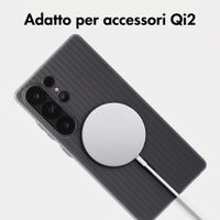 Accezz Cover Lite con MagSafe | Fluted | Samsung Galaxy S25 Ultra - Grigio