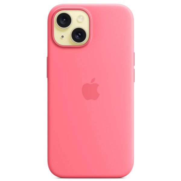 Apple Cover Posteriore in Silicone con MagSafe Apple iPhone 15 - Rosa