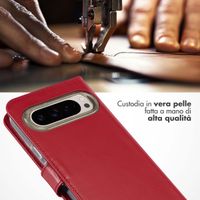 Selencia Cover a libro in vera pelle Google Pixel 9 / 9 Pro - Rosso