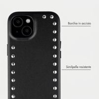 Selencia Cover posteriore Studs con MagSafe Apple iPhone 15 - Velvet Black
