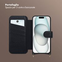 Selencia Cover Riva con MagSafe e cordino Apple iPhone 15 - Nero