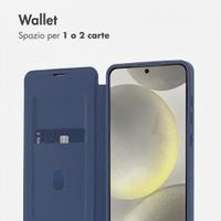 imoshion Bookcase trasparente con MagSafe Samsung Galaxy S25 / S24 - Blu