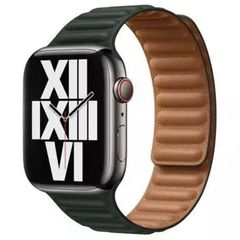 Apple Cinturino Leather Link Apple Watch | 44/45/46/49 mm - Taglia M/L - Sequoia Green