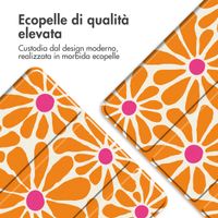 imoshion Cover Trifold Design Apple iPad 9 (2021) 10.2 pollici / iPad 8 (2020) 10.2 pollici / iPad 7 (2019) 10.2 pollici - Orange Flower Connect