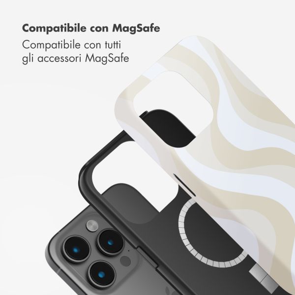 Selencia Cover posteriore Vivid con MagSafe Apple iPhone 15 Pro - Desert Waves Beige